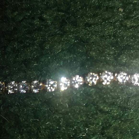 **SOLD** White Topaz Tennis Bracelet - Picture 2 of 4